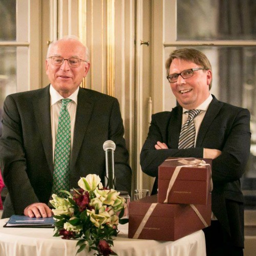 ORF-Chefredakteur Fritz Dittlbacher und ÖNB-Präsident Claus Raidl 24